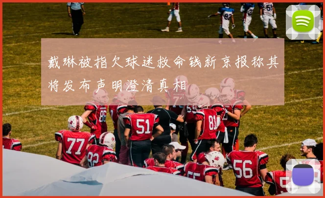 戴琳被指欠球迷救命钱新京报称其将发布声明澄清真相